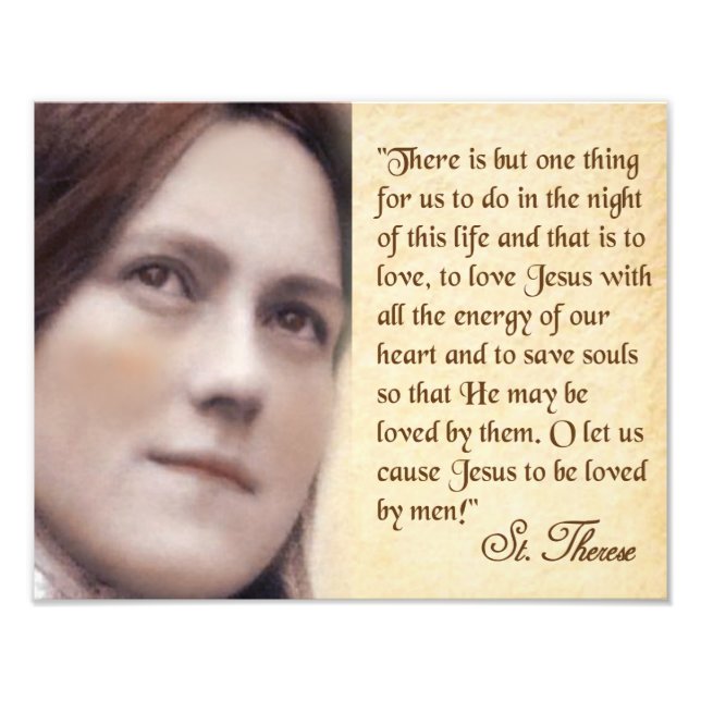 FOTO ST. TERESA SOBRE O AMOR. (Frente)