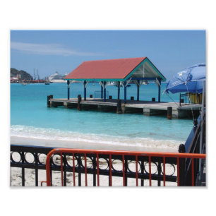 Foto St Thomas, navio de cruzeiros no fundo, decoraçã