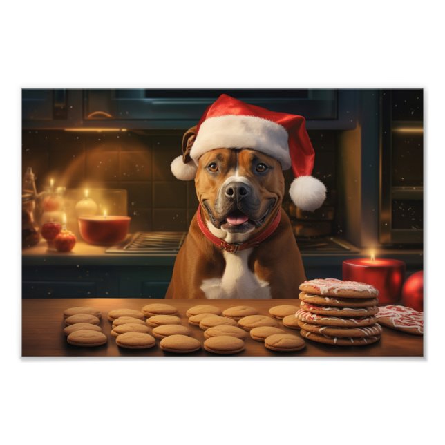 Foto Staffordshire Terrier Christmas Cookies Holiday (Frente)