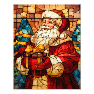 Foto Stained Glass Santa