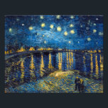 Foto Starry Night no Rhone | Van Gogh |<br><div class="desc">Starry Night no Rhone é uma pintura de 1888 de Vincent Van Gogh.</div>