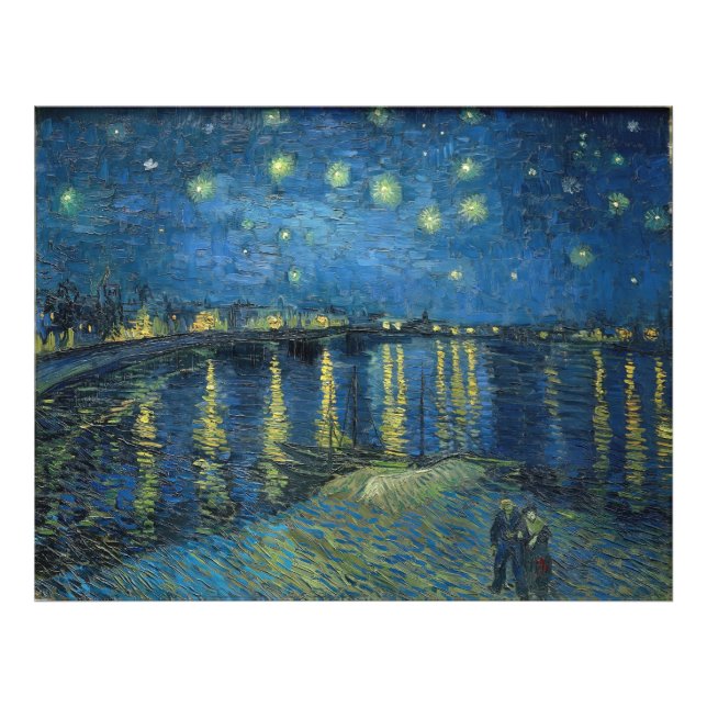 Foto Starry Night Over the Rhone (1888) Vincent van Gog (Frente)