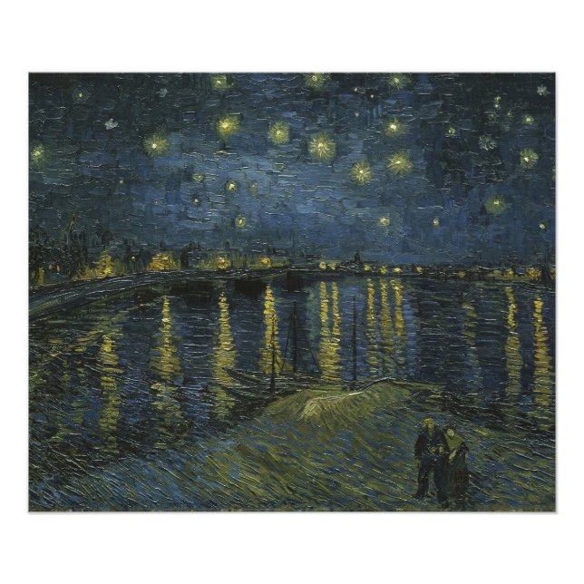 Foto Starry Night Over the Rhône, pintura a óleo Van Go (Frente)
