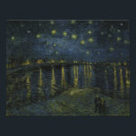 Foto Starry Night Over the Rhone - Van Gogh<br><div class="desc">Starry Night Over the Rhone (setembro de 1888) é uma das pinturas de Arles de Vincent van Gogh à noite; foi pintada em um ponto na margem do rio que estava a apenas um minuto ou dois da Casa Amarela no Place Lamartine que Van Gogh alugava na época. O céu...</div>