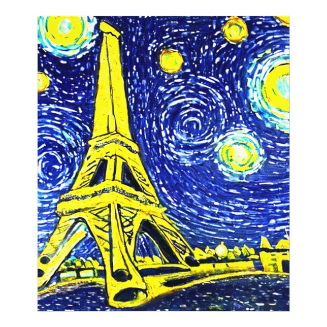 Foto Starry Night Paris França (Frente)
