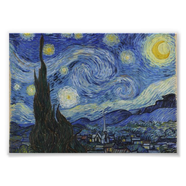 Foto Starry Night por Vincent van Gogh (Frente)
