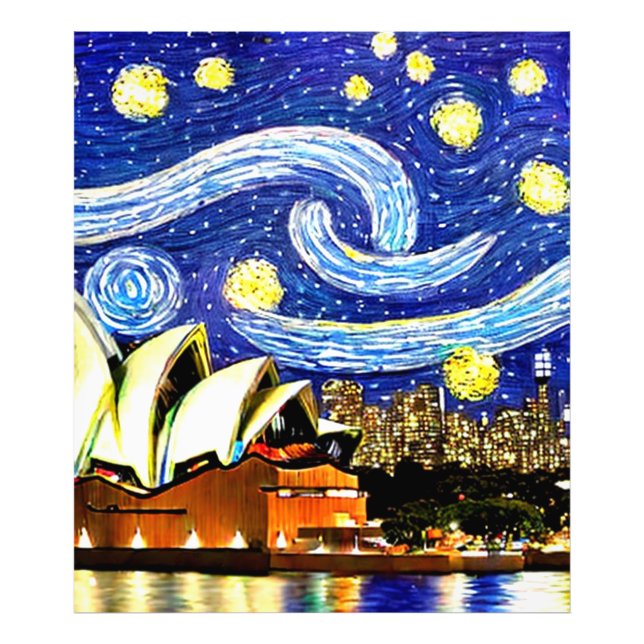 Foto Starry Night Sydney Austrália - Ópera (Frente)