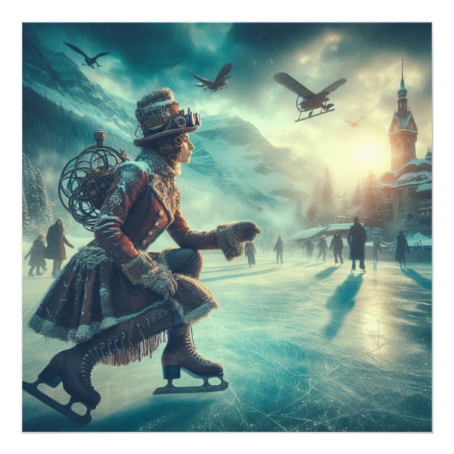 Foto Steampunk Victorian Fantasy Winter Messenger (Frente)