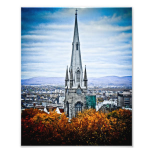 Foto Steeple da igreja em Cidade de Quebec velha