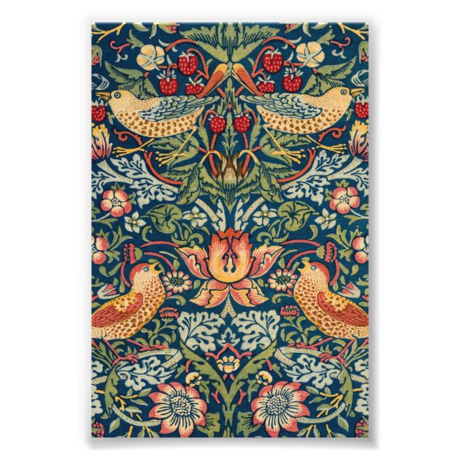 Foto Strawberry Thief por William Morris (Frente)