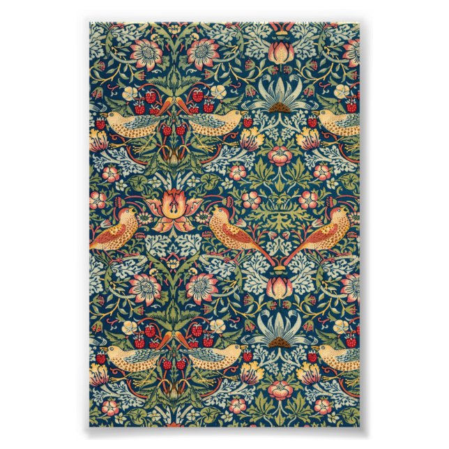 Foto Strawberry Thief por William Morris (Frente)