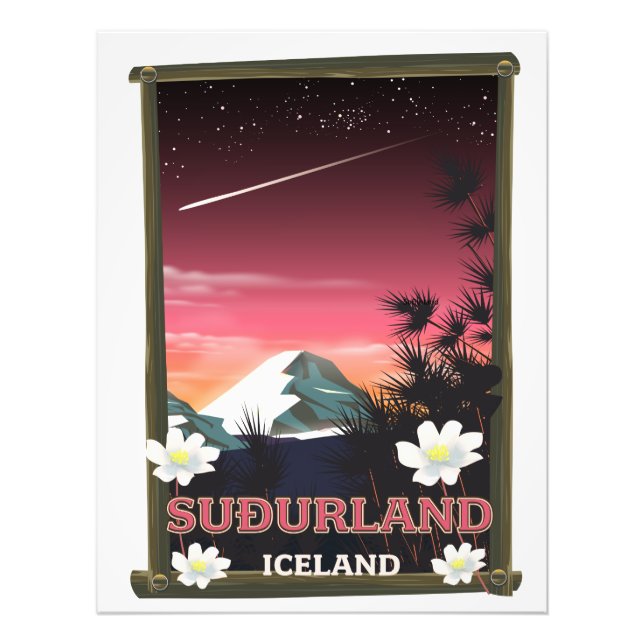 Foto Suðurland poster de viagens da Islândia (Frente)