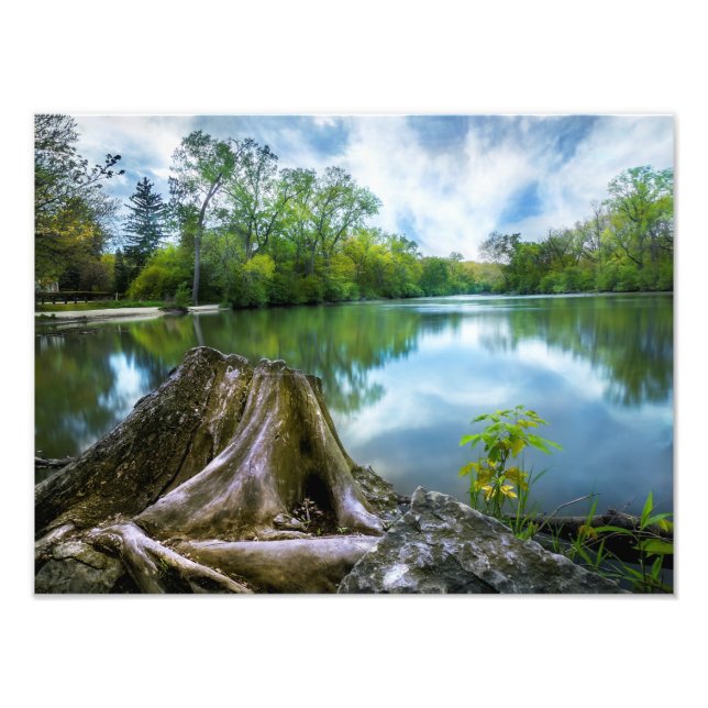 Foto Summer Lake Poster 16x12|Paisagem|Personalizar Tam (Frente)