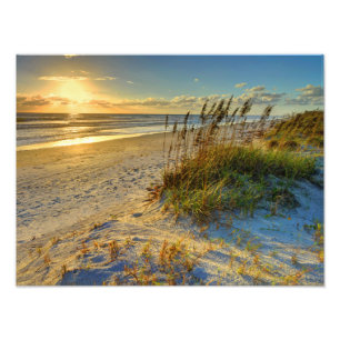 Foto Sunrise sobre as dunas de areia e Impressão de fo