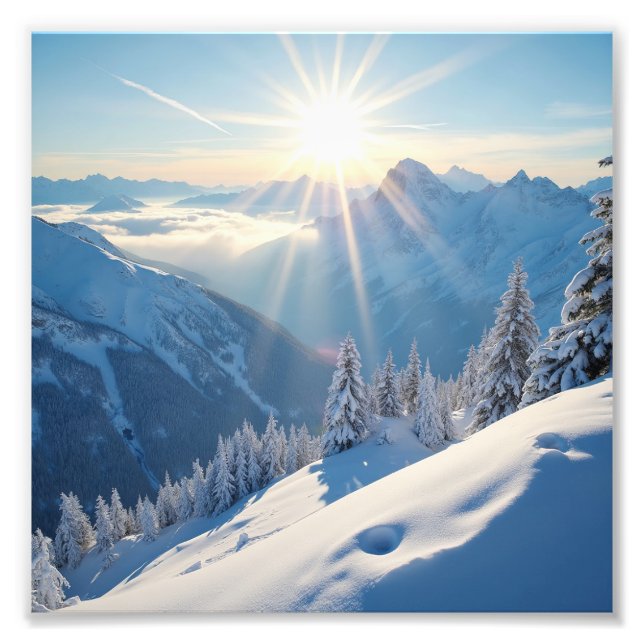 Foto Sunrise sobre as montanhas da América (Frente)