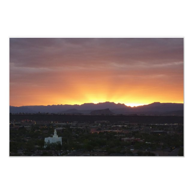 Foto Sunrise sobre Ruas. George Utah Landscape (Frente)