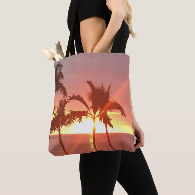 Foto Sunset Havaiana Desenhada Tote Bag (Close Up)