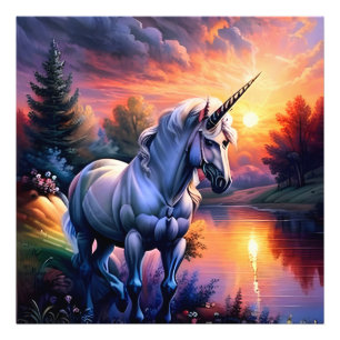 Foto Sunset Lake River Unicorn Seven
