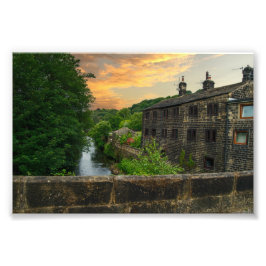 Foto Sunset over Hawksclough Bridge, Mytholmroyd