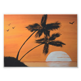 Foto Sunset Palms 5x7 Impressão
