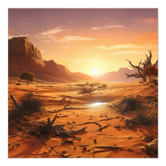 Foto Sunset sobre Deserto (Frente)