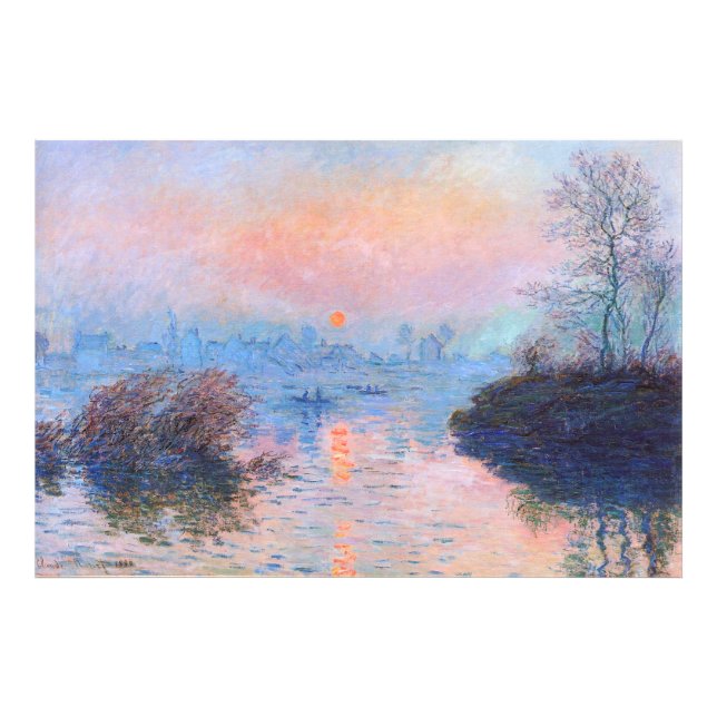 Foto Sunset sobre o Seine Claude Monet (Frente)