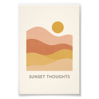 Foto Sunset Thoughts Abstract Landscape Poster