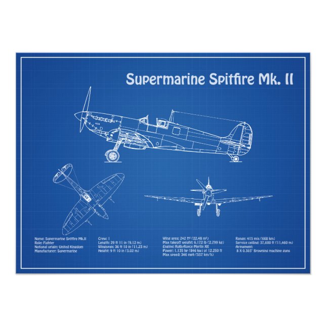 Foto Supermarinha - Avião Blueprint AD (Frente)