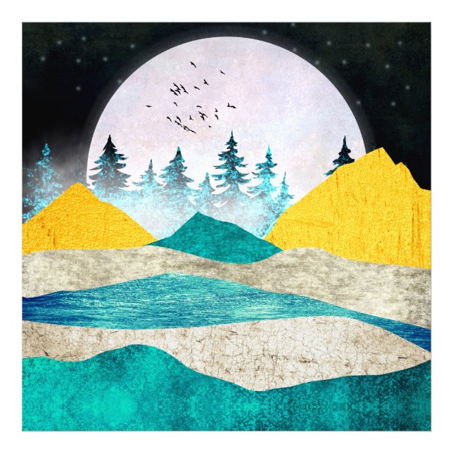 Foto Supermoon Rising Landscape (Frente)