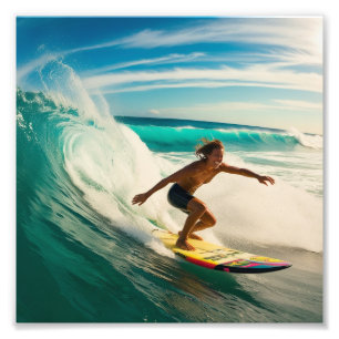 Foto Surfar num mar americano