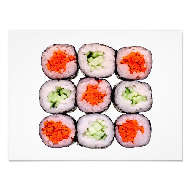 Foto Sushi Rolls - Modelo de Comida Japonês (Frente)
