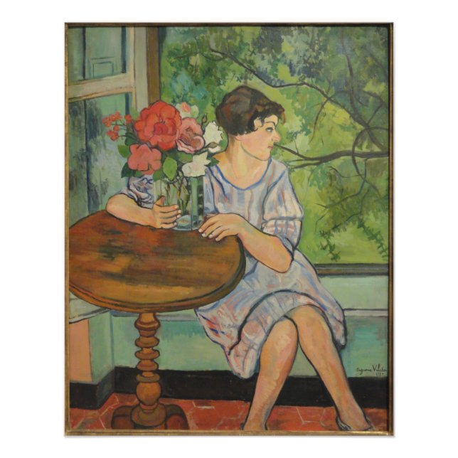 Foto Suzanne Valadon Young Girl em frente a uma janela (Frente)