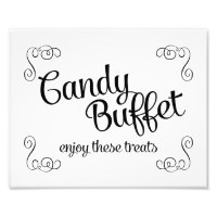 Swirls Candy Buffet Impressão de Casamento Persona