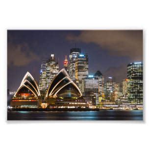 Foto Sydney Opera House & cityscape à noite, Austráli