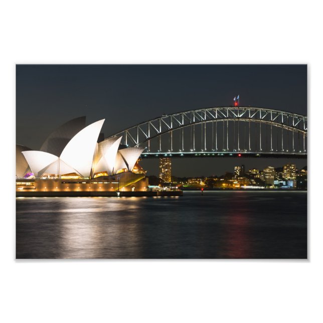 Foto Sydney Opera house e bridge em dusk, Austrália (Frente)