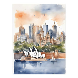 Foto Sydney watercolor art