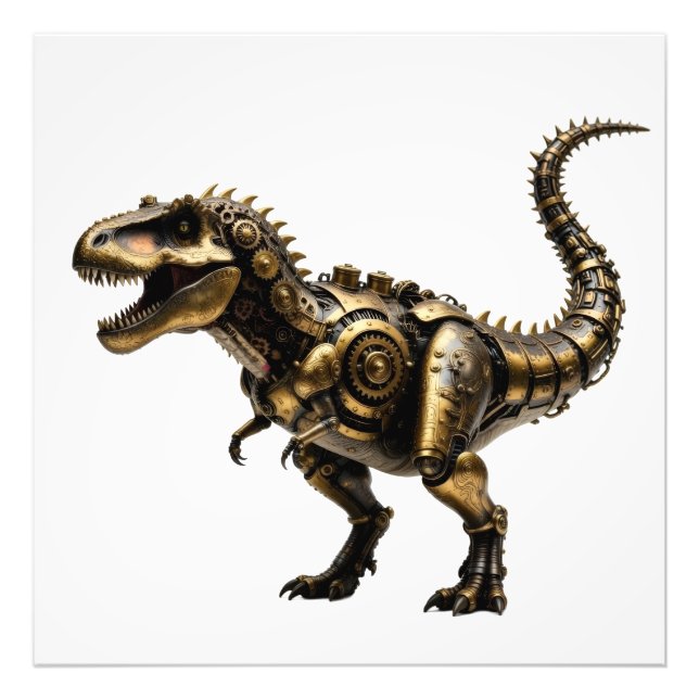 Foto T-Rex Mech Steampunk – Fera Dino de Latão (Frente)