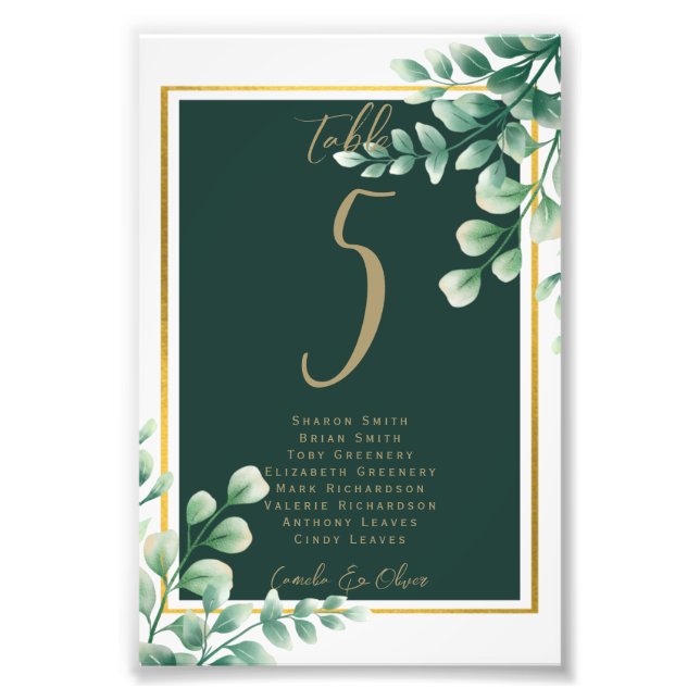 Foto Tabela ORÇAMENTAL Número de lugares Verdura Eucaly (Frente)