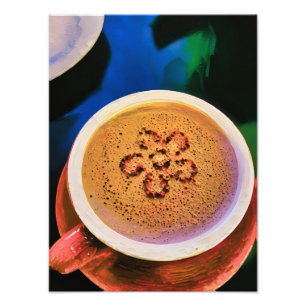 Foto Taça De Cappuccino Artístico Com Design De Espuma