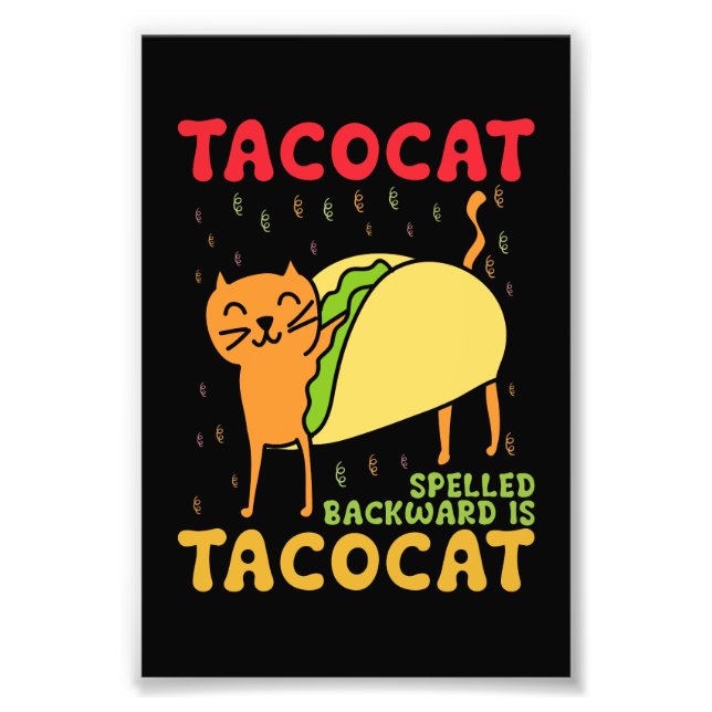 Foto Tacocat Ortografado Para Trás Tacos Cinco De Mayo (Frente)
