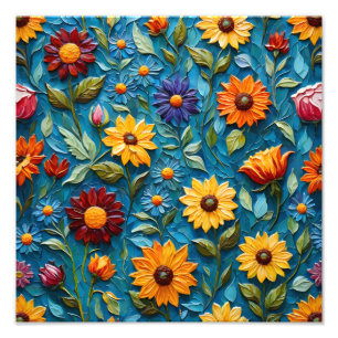 Foto Tapeçaria Floral Vibrante