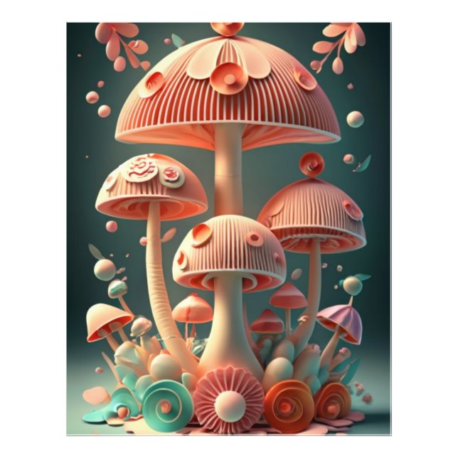 Foto Tapeçaria Geométrica Sakura & Shroomscape (Frente)