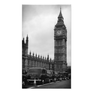 Foto Táxis de táxi do en de Big Ben no impressão pre