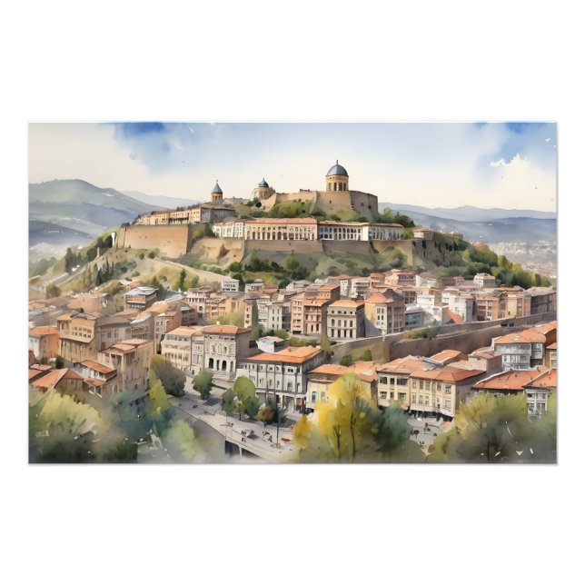 Foto Tbilisi watercolor art (Frente)
