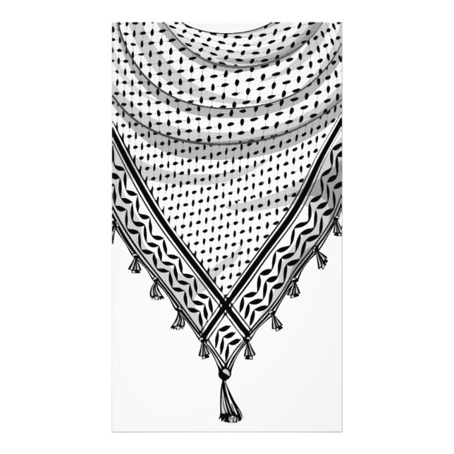 Foto Tecido Tradicional do Keffiyeh Scarf Palestino (Frente)