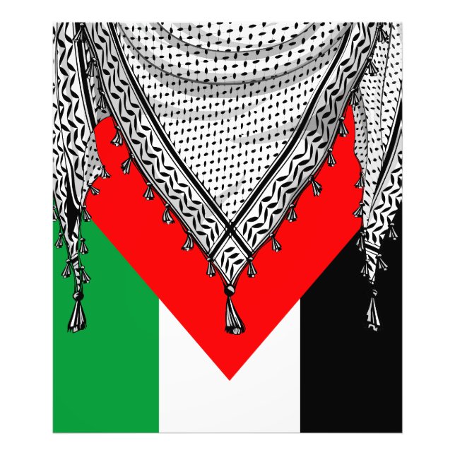Foto Tecido Tradicional do Keffiyeh Scarf Palestino (Frente)