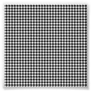 Foto Tecido Xadrez Houndstooth Preto Branco