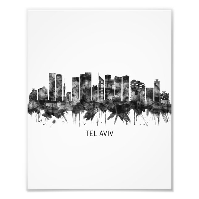 Foto Tel Aviv Israel Skyline BW (Frente)