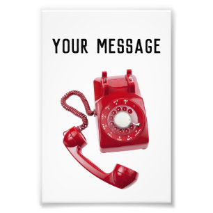 Foto Telefone Rotativo Vermelho
