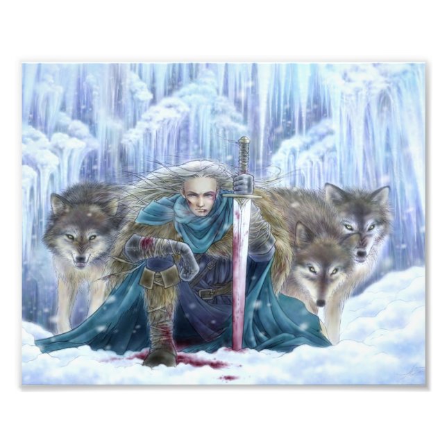 Foto Tempest of Ice Fantasy Art Photo Impressão (Frente)